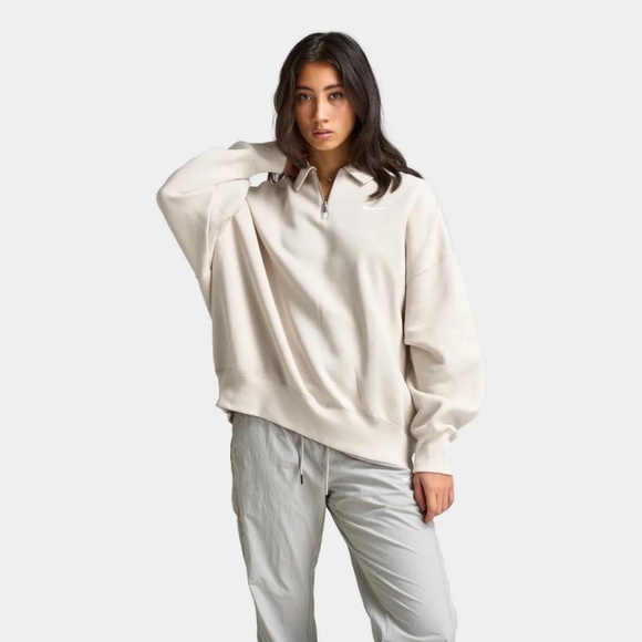 Nike Sportswear Phoenix Fleece Oversized 1/4-Zip Polo Sweatshirt NWT - Picture 1 of 9
